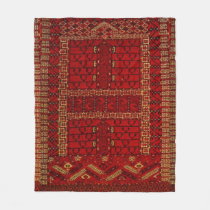 Antik turkmensk design fleecefilt