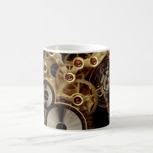 Antik urverksmekanism kaffemugg