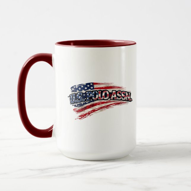 Antik USA Flagga Kaffemugge Mugg (Vänster)
