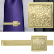 Antik Utförligt Gravyr Initial B Monogram Guld