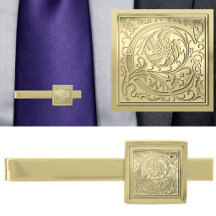 Antik Utsmyckad Graverad Initial C Monogram Guld