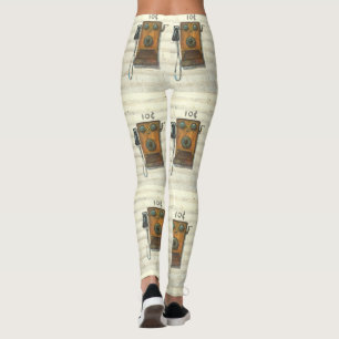 antik väggtelefon leggings