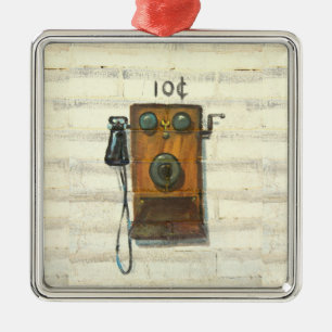 antik väggteléfono ornament