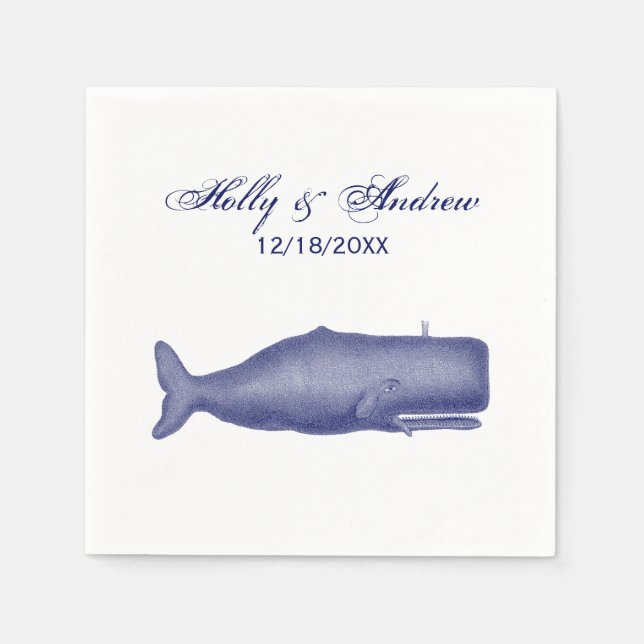 Antik valteckning från 1800-talet N Pappersservett (Framsidan)