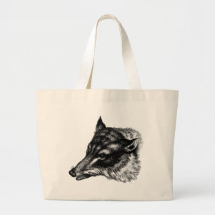 Antik vargtotebag jumbo tygkasse