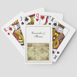 Antik Världskarta #4 Spel Kort