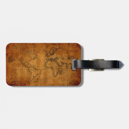 Antik världskarta bagagebricka