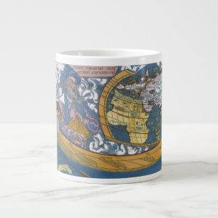 Antik Världskarta med Claudius Ptolemaios, 1507 Jumbo Mugg