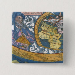 Antik Världskarta med Claudius Ptolemaios, 1507 Knapp