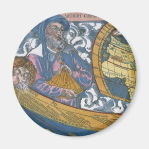 Antik Världskarta med Claudius Ptolemaios, 1507 Magnet