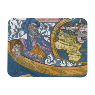 Antik Världskarta med Claudius Ptolemaios, 1507 Magnet