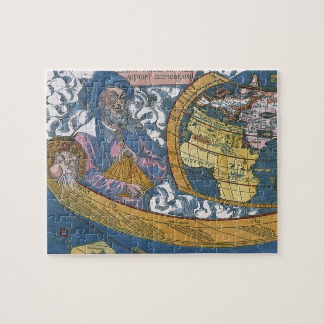 Antik Världskarta med Claudius Ptolemaios, 1507 Pussel (Horisontell)