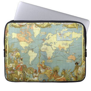 Antik världskarta över det brittiska imperiet, 188 laptop sleeve