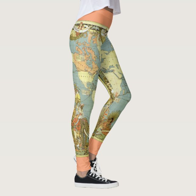 Antik världskarta över det brittiska imperiet, 188 leggings (Höger)