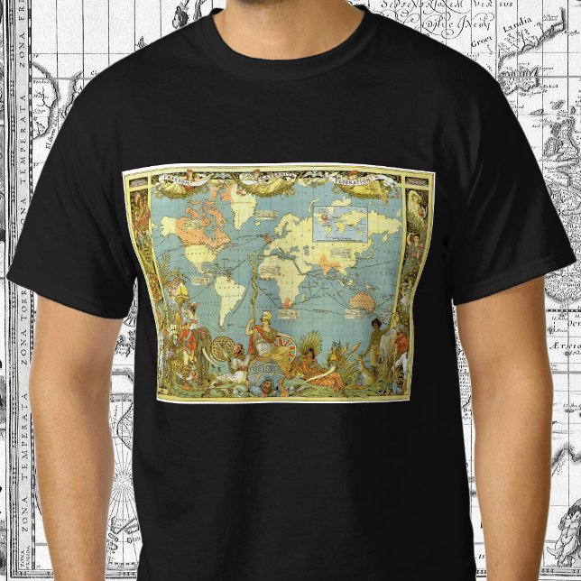 Antik världskarta över det brittiska imperiet, 188 tee shirt (Skapare uppladdad)