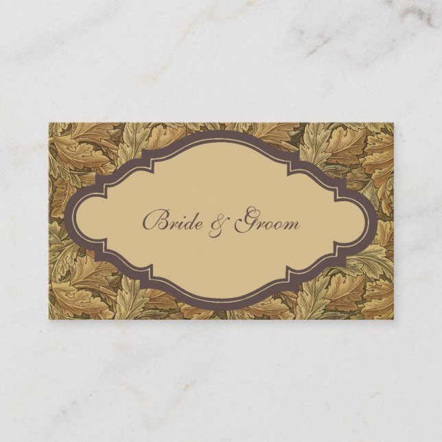 Antik varma höstblad från den viktorianska eran tilläggskort (Framsida)