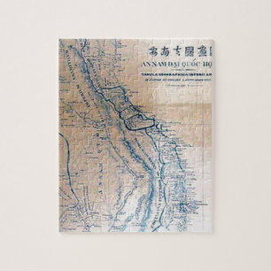 Antik vietnamesisk karta pussel