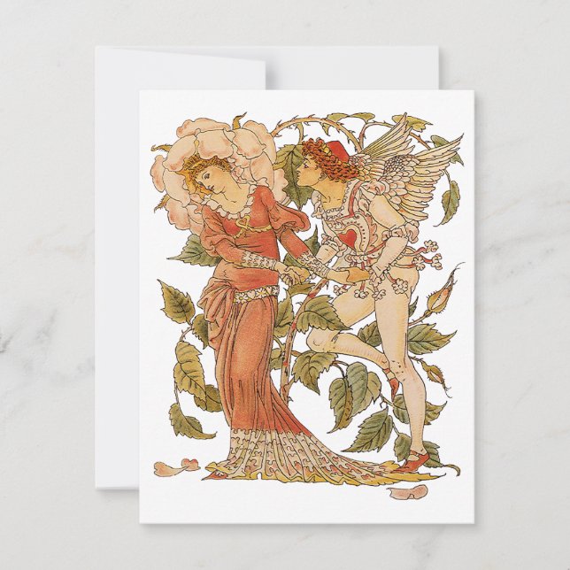 Antik viktoriansk konst, Ros av Walter Crane Inbjudningar (Framsida)