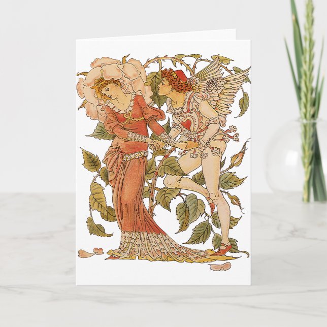 Antik viktoriansk konst, Ros av Walter Crane Kort (Framsida)