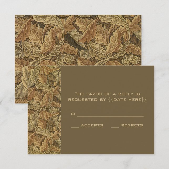 Antik Viktoriansk Varm Vintergröna Bröllop OSA Kort (Fram/baksida)