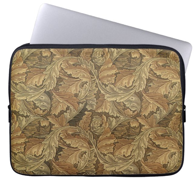 Antik viktoriansk William Morris blad Laptop Sleeve (Framsidan)