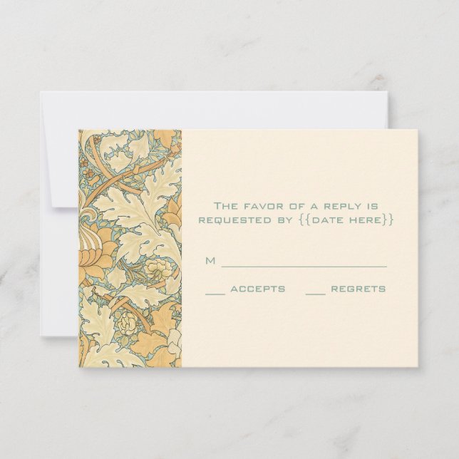 Antik viktoriansk William Morris St. James blommig Spara Datumet (Framsida)