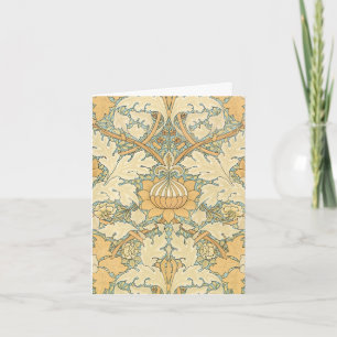 Antik viktoriansk William Morris St. James blommig Tack Kort