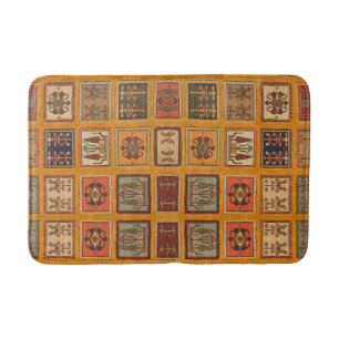 Antik Vintage Orange Terrakotta Kilim Turkisk Badrumsmatta