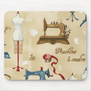 Antik vintageSeamstressdesign Mousepad Musmatta