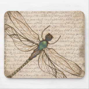 Antik vintageslända Mousepad Musmatta