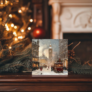 Antik Vinter i London Jul Julkort