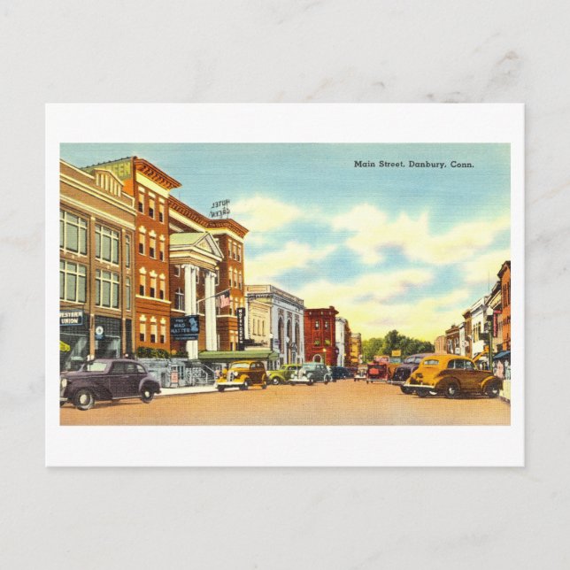 Antik vy över Danbury, Connecticut, Vykort (Framsida)