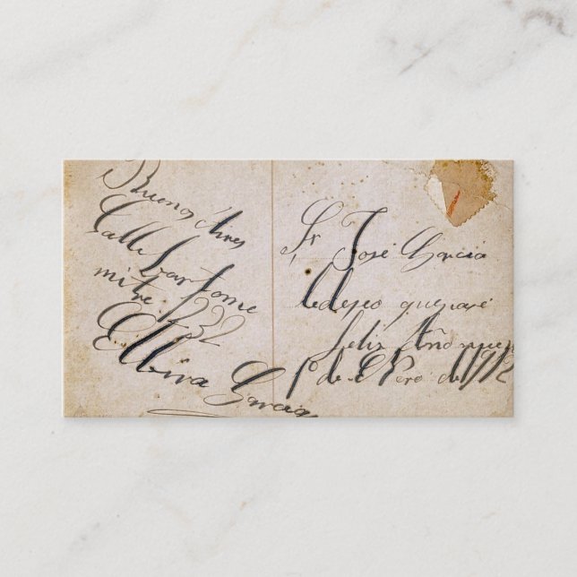 Antik vykortvisitkort visitkort (Framsida)