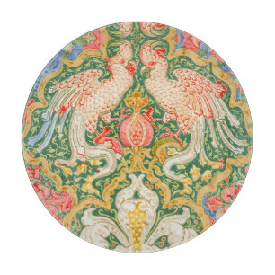Antik Walter Crane Kakadua och Påfågel Konst