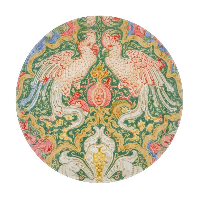 Antik Walter Crane Kakadua och Påfågel Konst (Framsidan)