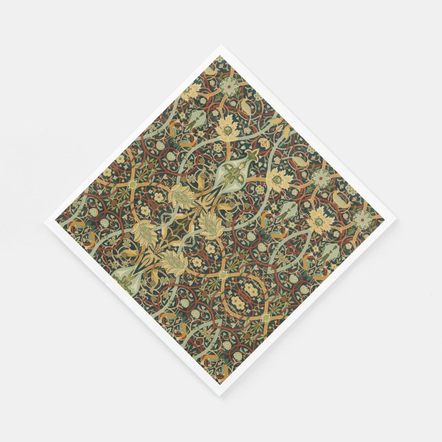 Antik William Morris Bullerswood-matta Pappersservett (Hörn)