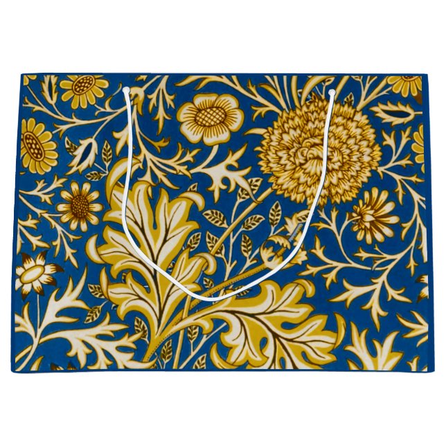 Antik William Morris Cherwell Blå Blommig Konst (Framsidan)