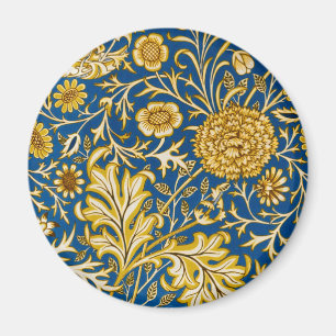 Antik William Morris Cherwell Blå Blommig Konst Magnet