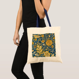 Antik William Morris Cherwell Blå Blommig Konst Tygkasse