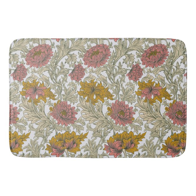 Antik William Morris Krysantemum-mönster Badrumsmatta (Framsidan)