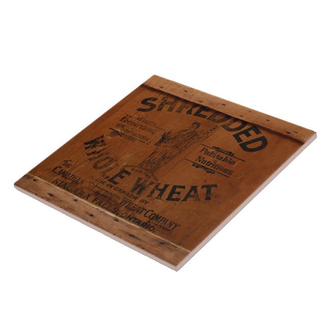 Antik Wood lådasändnings boxas strimlat vete Kakelplatta (Sidan)
