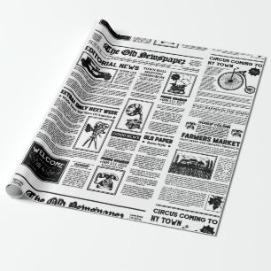 antika 1920-vintagen med flapper svart vit presentpapper