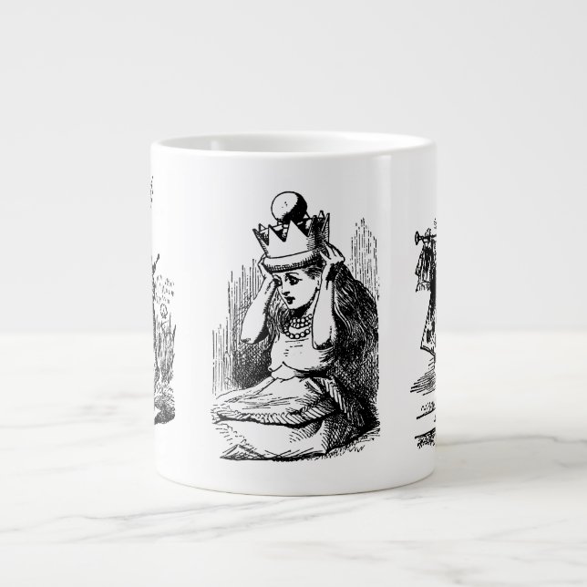 Antika Alice i Underlandet-designs Jumbo Mugg (Framsidan)
