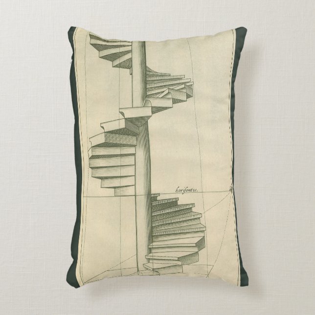 Antika arkitektoniska trappor, spiraltrappa prydnadskudde (Framsidan(Vertikal))