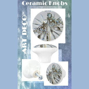 Antika Art Deco Rhinestones Knopp