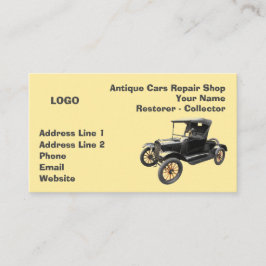 Antika bilar reparerar shoppar samlare 2 visitkort