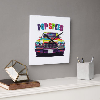 Antika bilklockor fyrkantig klocka