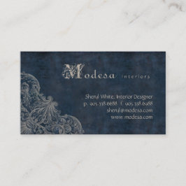 Antika blått för rullavisitkortinredingsdesign visitkort