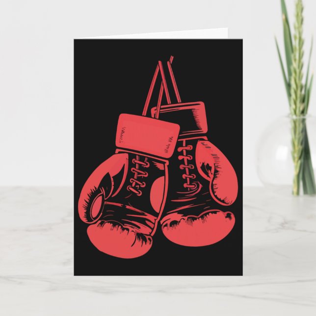 Antika Boxnings Handskor Kickboxning Boxningsälska Kort (Framsida)