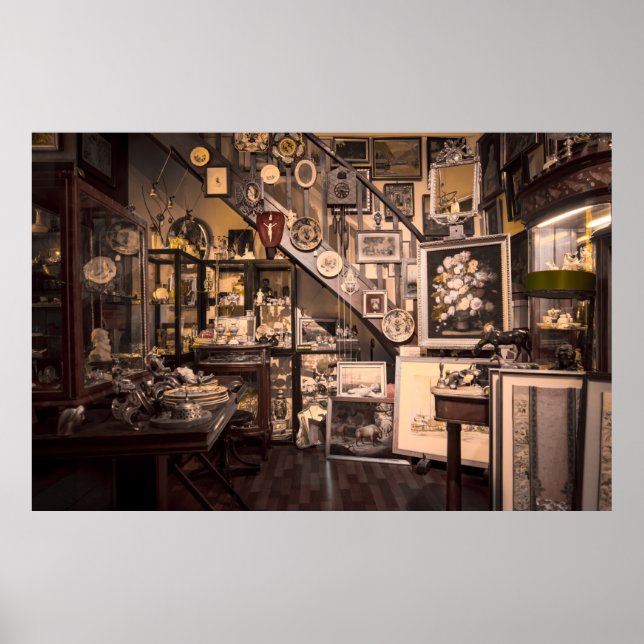 antika butiker poster (Framsidan)